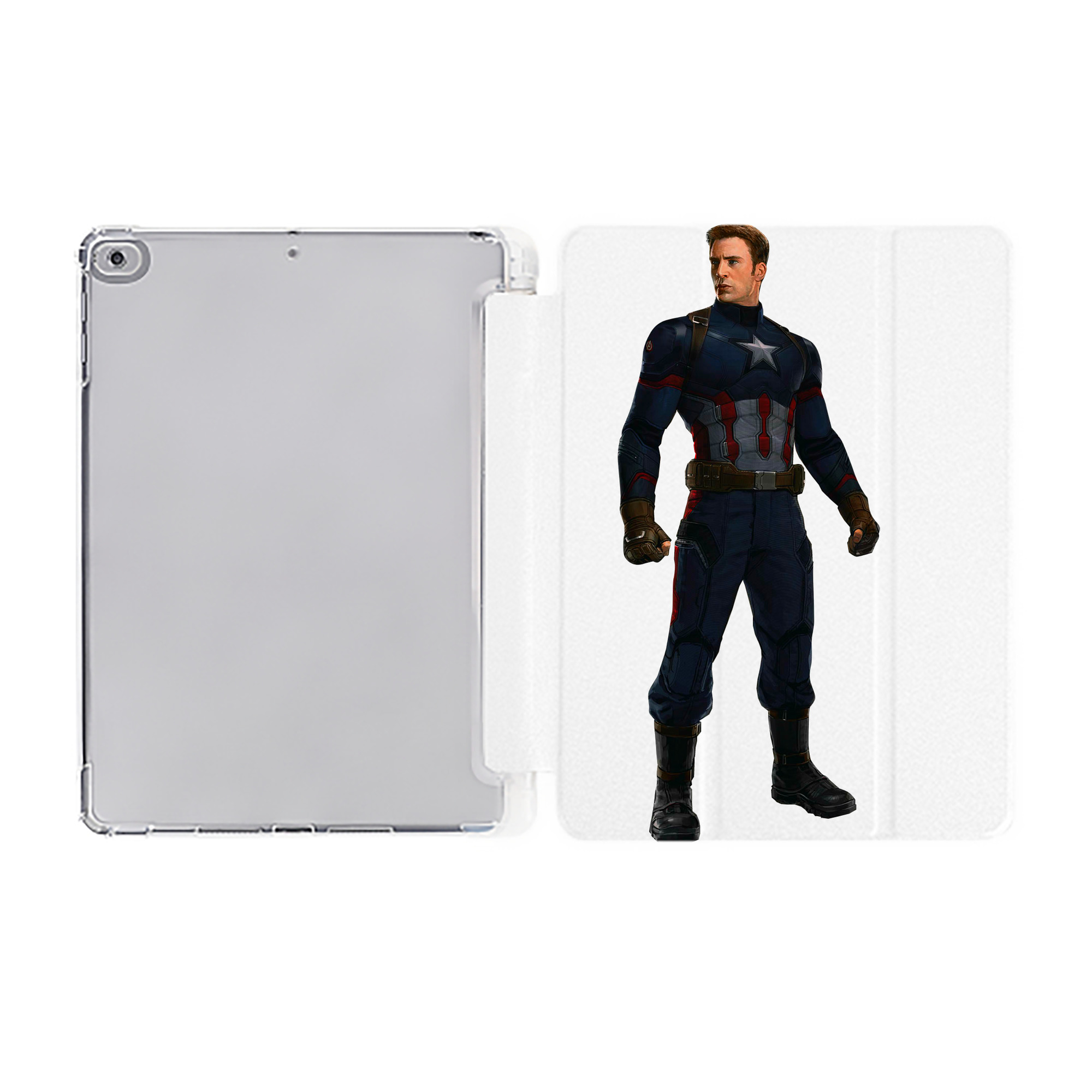 （画像用） アベンジャーズ The Avengers IPad ケース ペン収納付き 三つ折りスタンド PUレザー×シリコン 対応機種9.5/10.5/10.9インチ